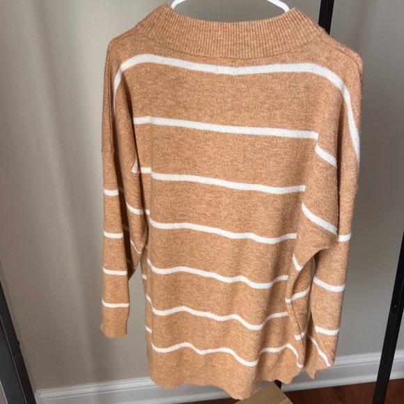 A new day Striped Tan Sweater womens size medium - Picture 4 of 4
